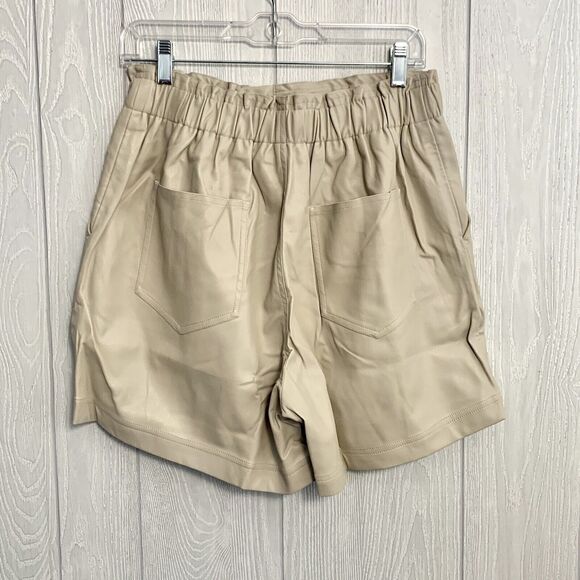 Modern Citizen Kipp Paperbag Vegan Leather Shorts Sand Large NWT - Picture 6 of 9